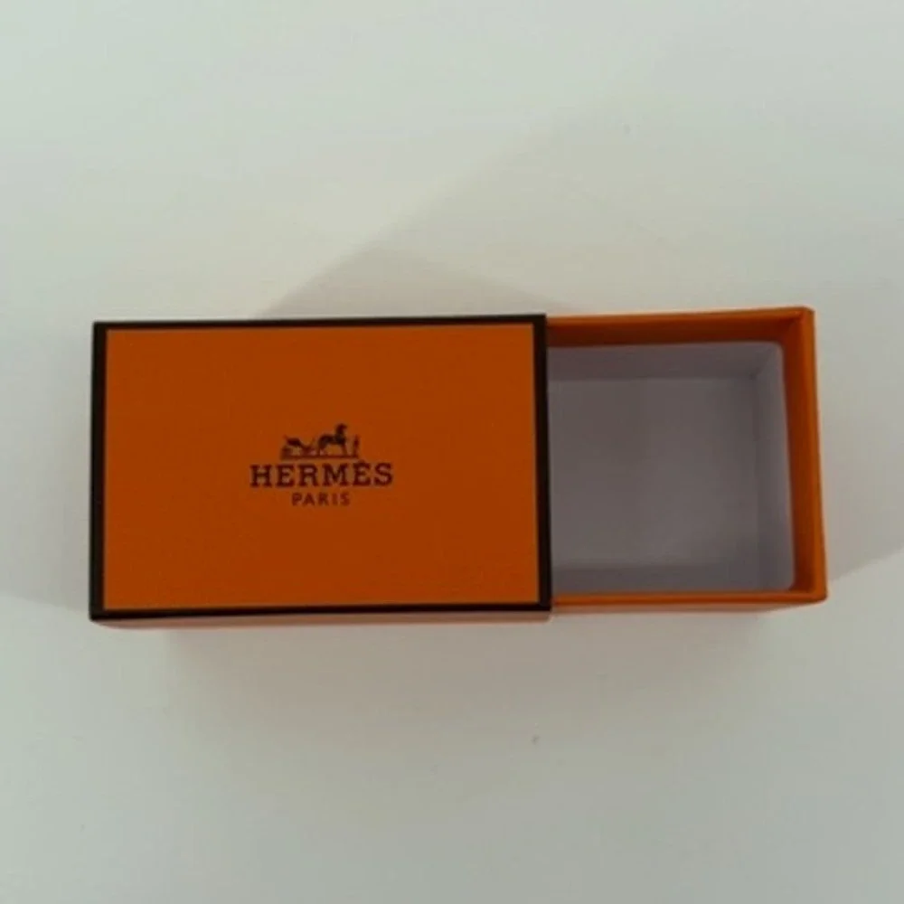 Hermes Paris Small Orange Jewelry Gift Box‎ Sliding Drawer 2.5x1.5x1.5 Inch